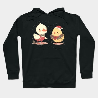 Christmas duck and chick Hoodie